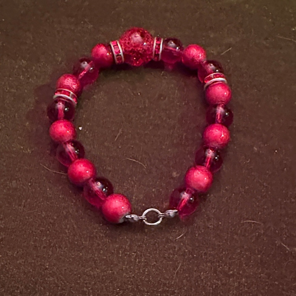 Elegant Red Beaded Bracelet